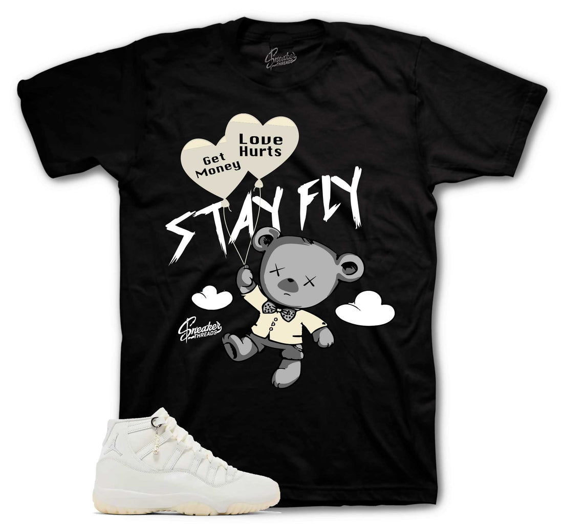 Retro 11 Pearl Shirt - Money Over Love - Black