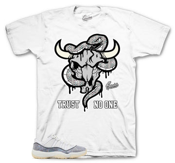 Retro 11 Year Of The Snake Shirt - Trust No One - White