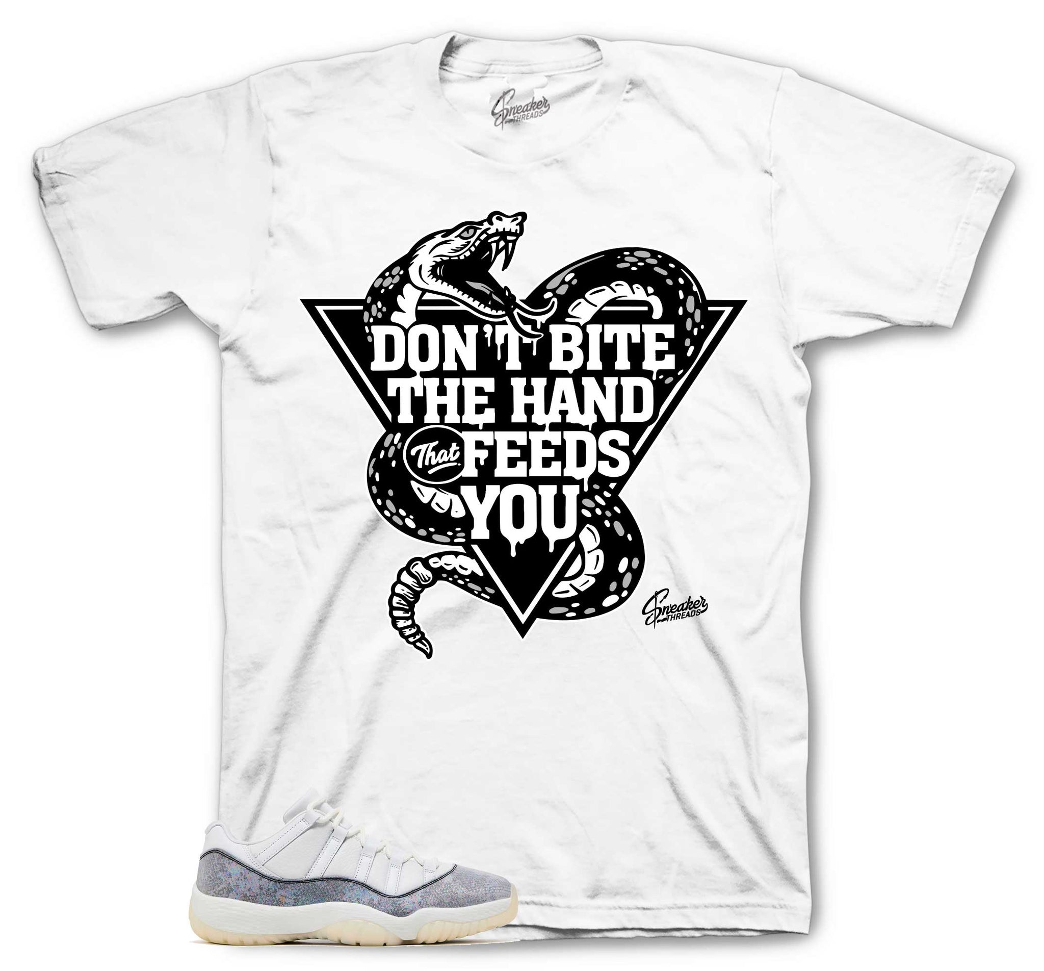 Retro 11 Year Of The Snake Shirt - Don't Bite - White