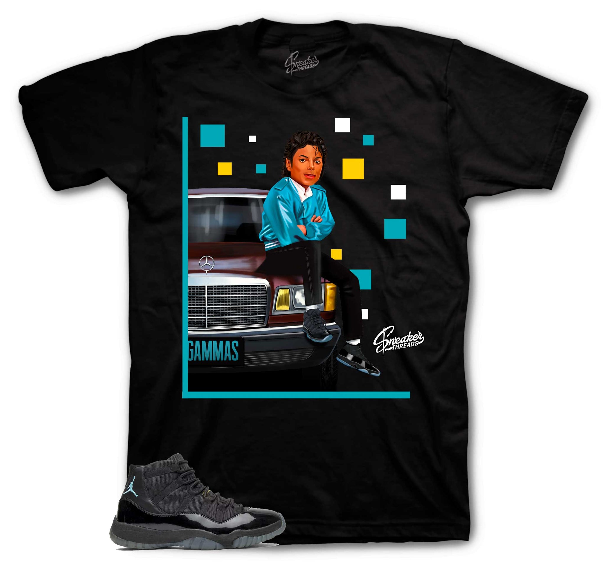 Retro 11 Gamma Blue Blue Shirt - Kickin It - Black