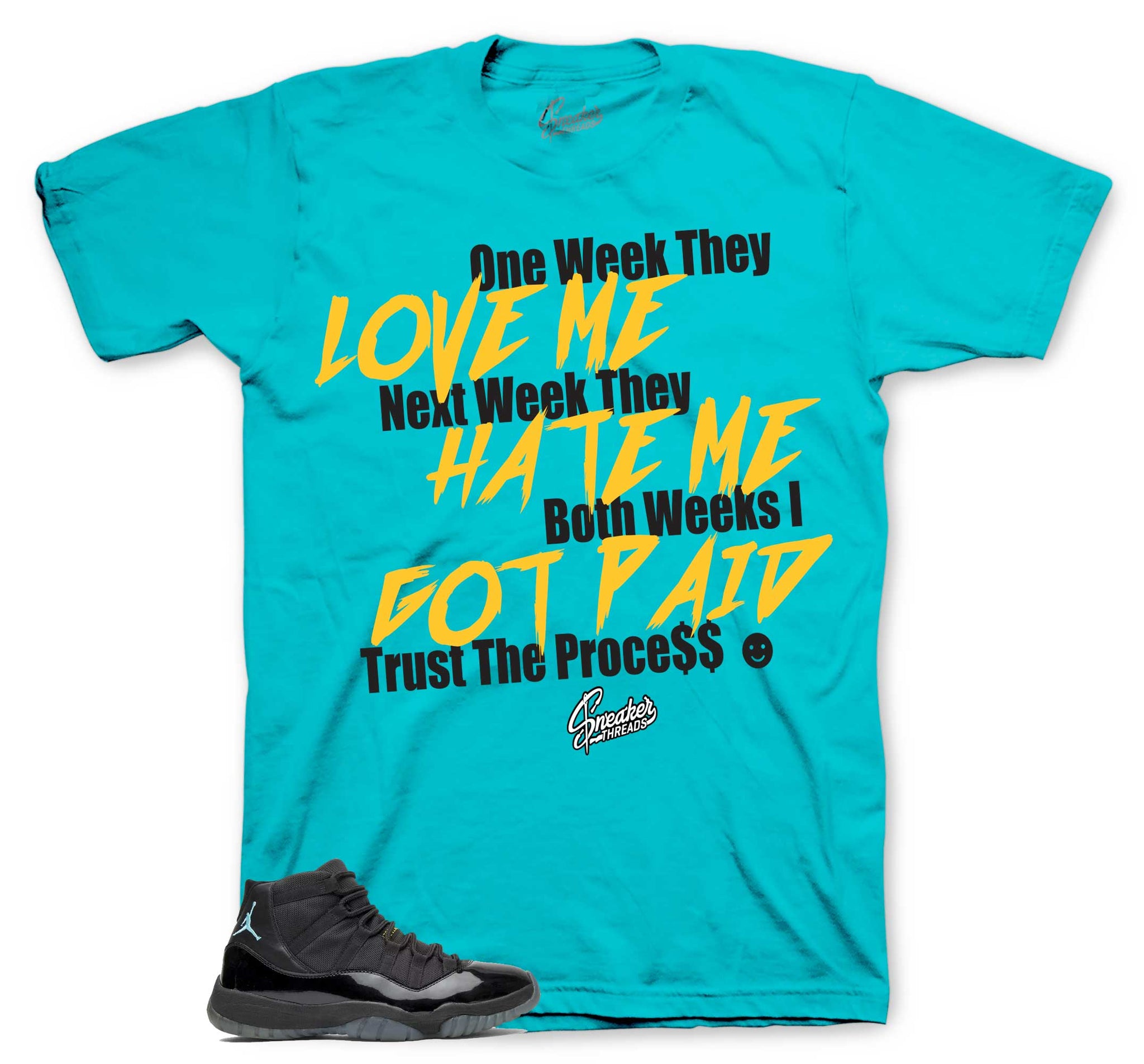 Retro 11 Gamma Blue Blue Shirt - Trust The Process - Gamma Blue