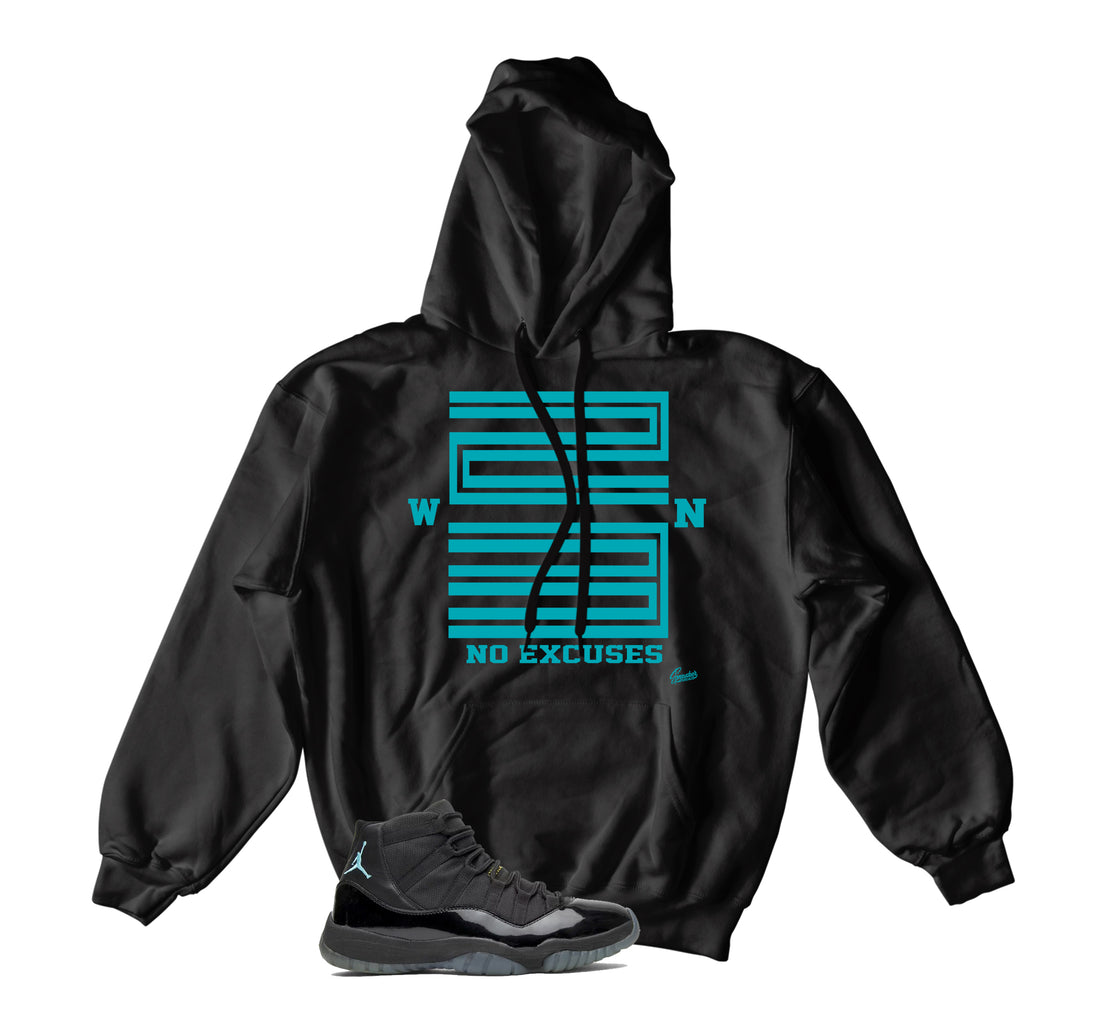 Retro 11 Gamma Blue Blue Hoodie - Win 23 - Black