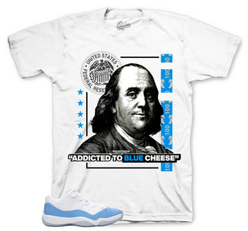 Retro 11 University Shirt - Blue Cheese - White
