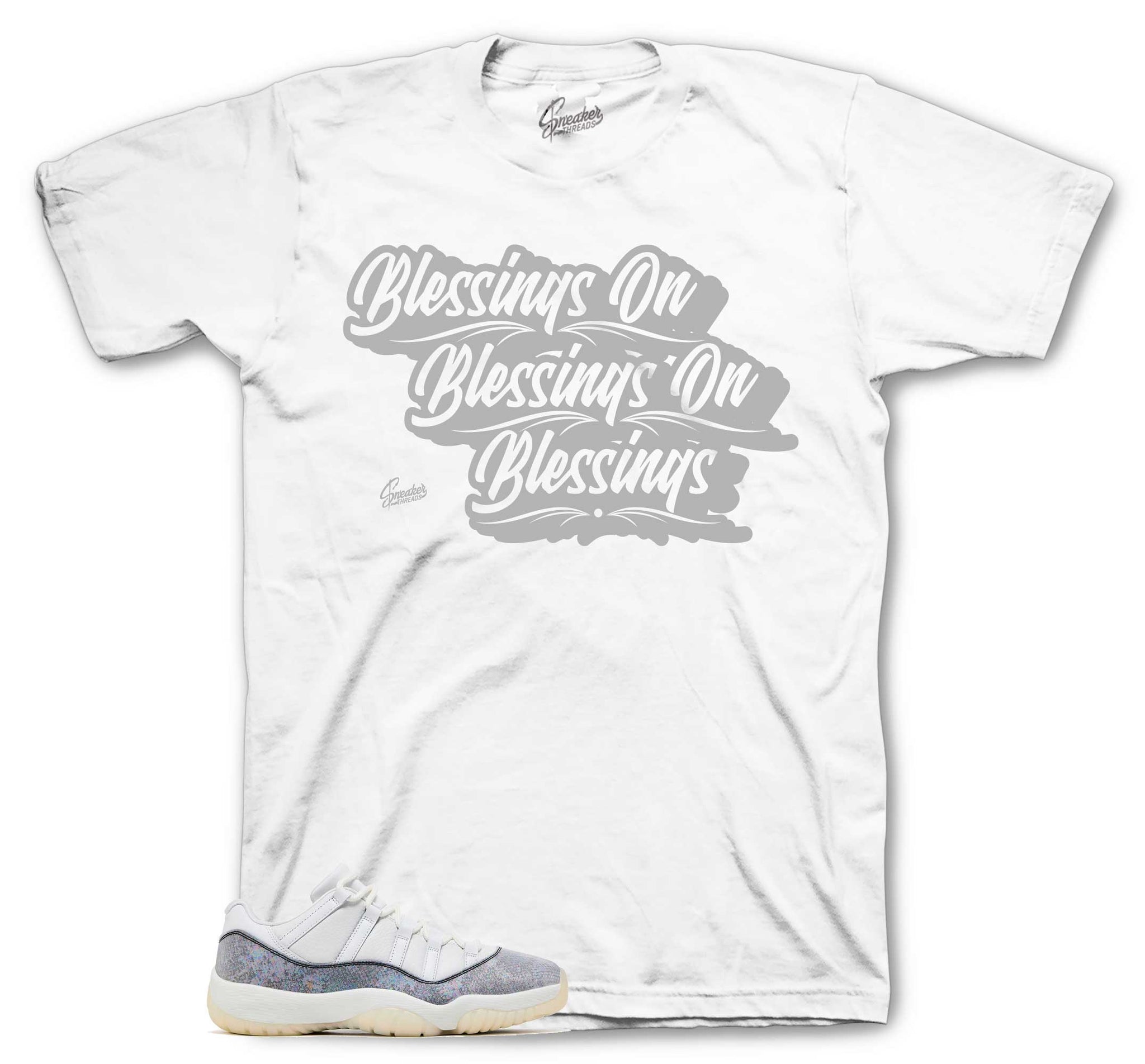 Retro 11 Year Of The Snake Shirt - Blessings On Blessings - White