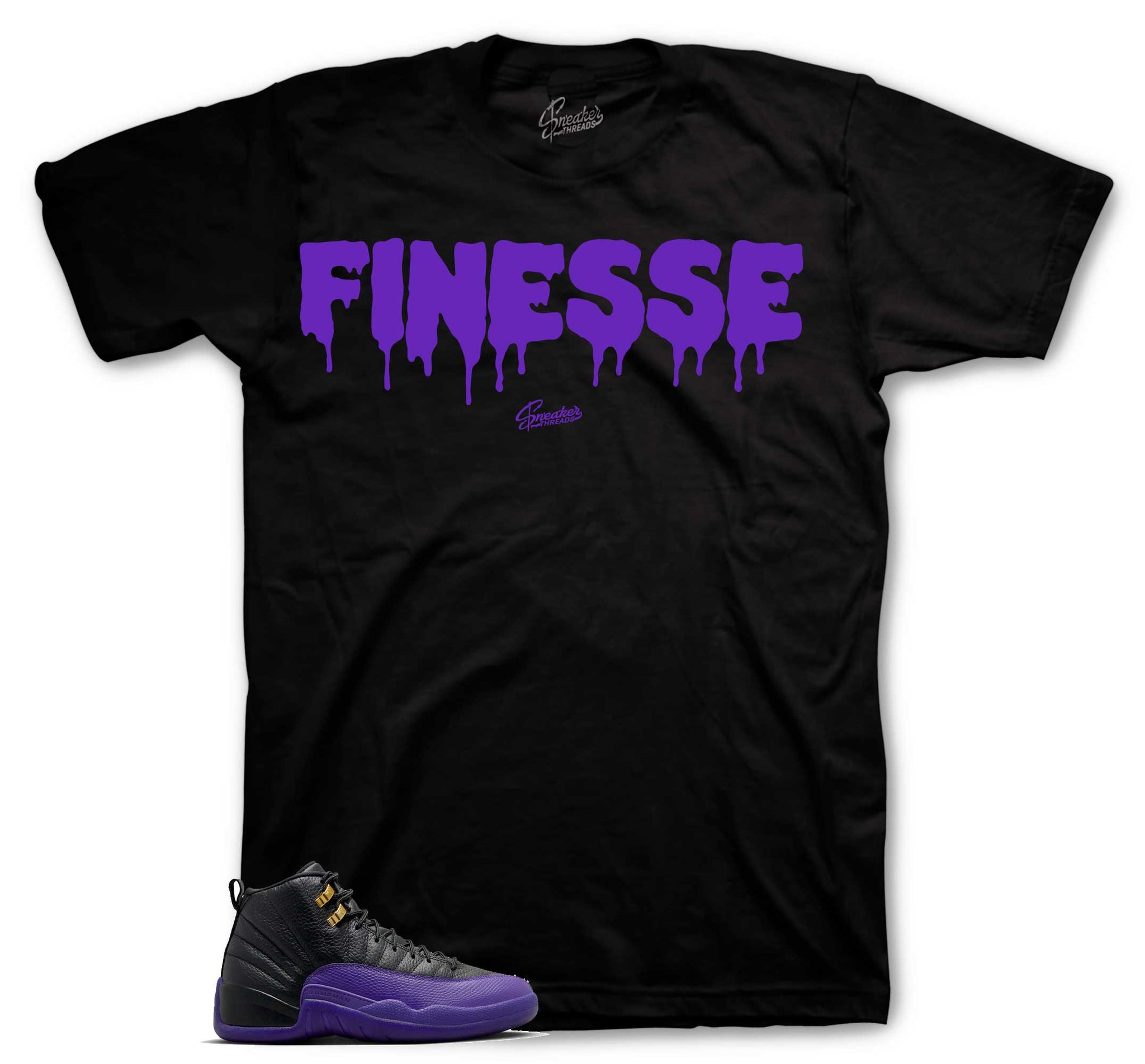 Retro 12 Field Purple Shirt - Frenemies - Black