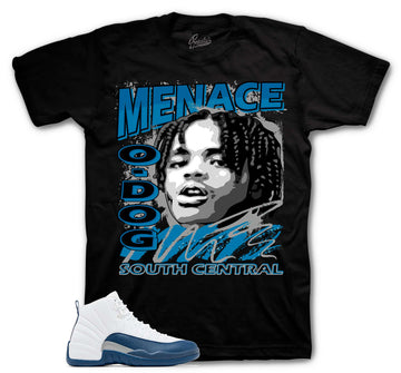 Retro 12 French Blue Shirt - Nineties - Black