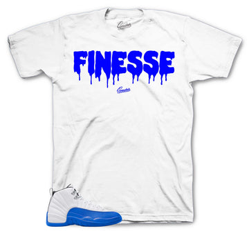 Retro 12 Blueberry Shirt - Finesse - White