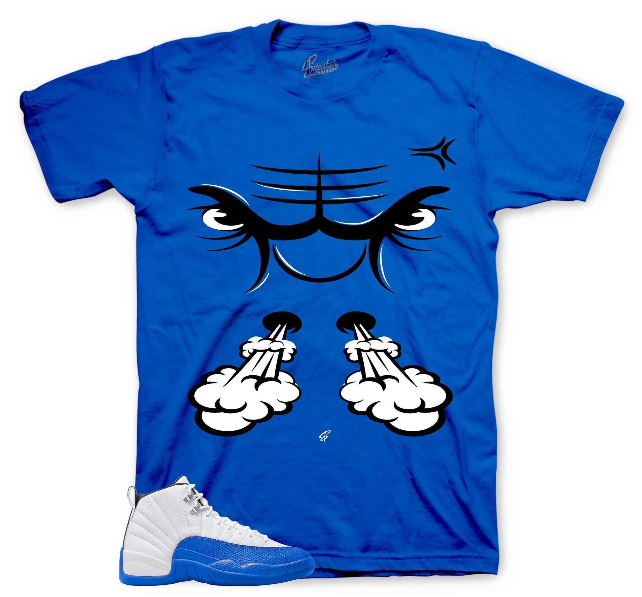 Retro 12 Blueberry Shirt - Raging Face - Game Royal