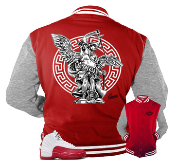 Retro 12 Cherry Varsity Jacket - St. Micheal - Red