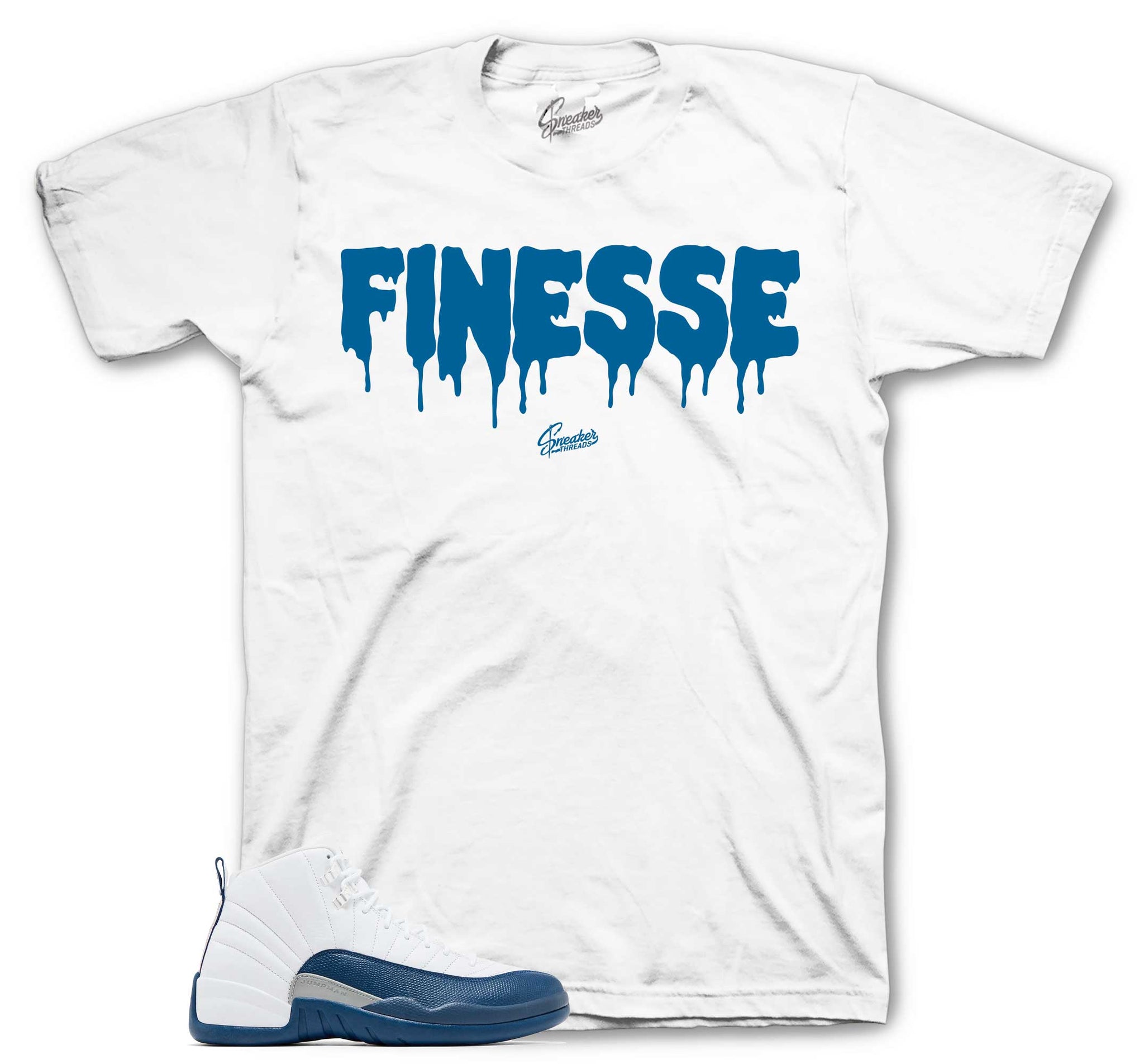 Retro 12 French Blue Shirt - Finesse - White