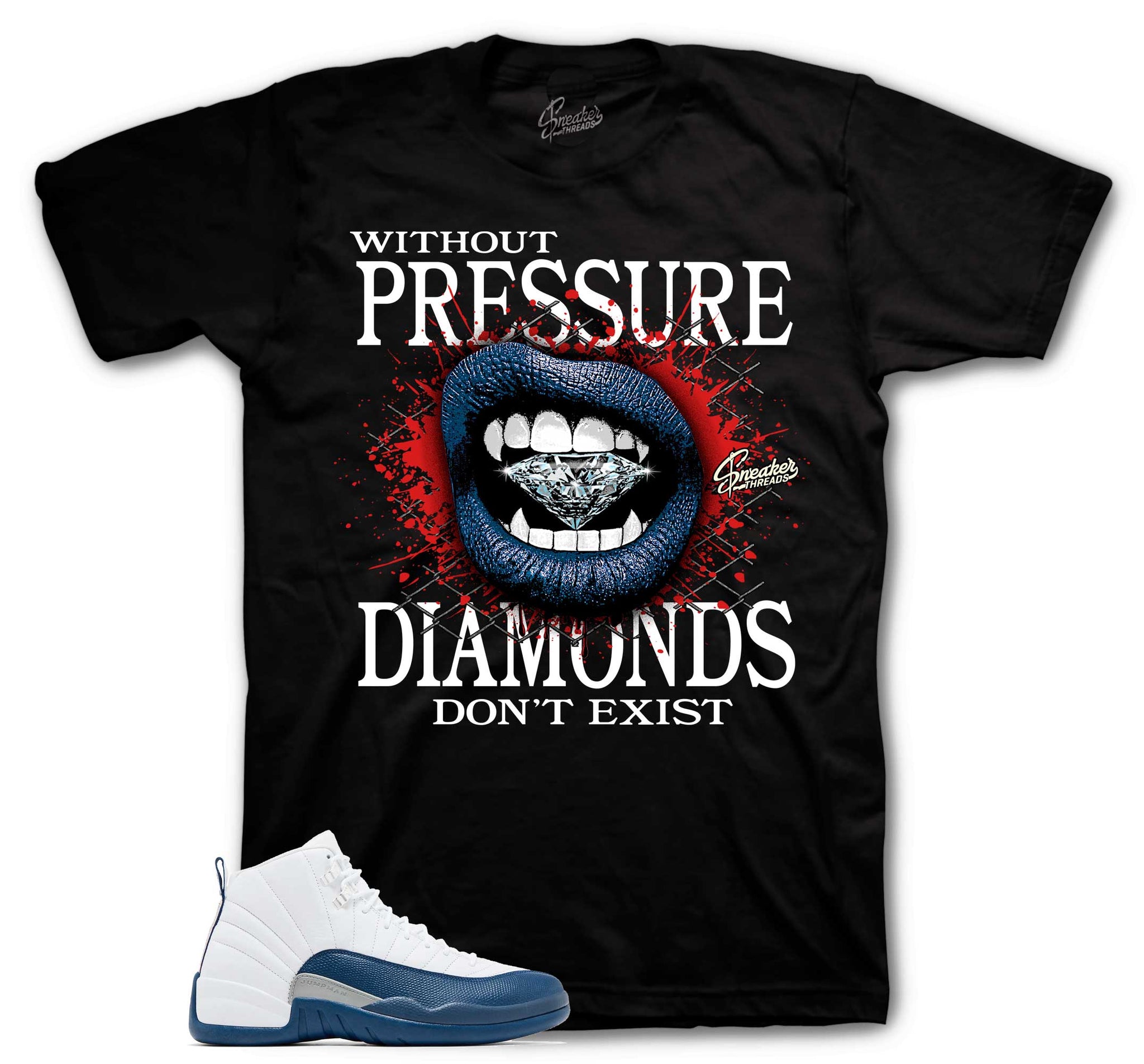 Retro 12 French Blue Shirt - Without Pressure - Black