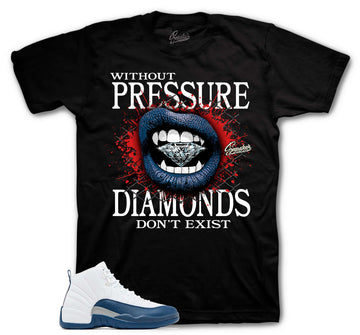 Retro 12 French Blue Shirt - Without Pressure - Black