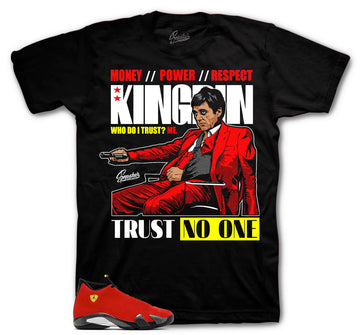 Retro 14 Challenge Red Shirt - Trust Issues - Black