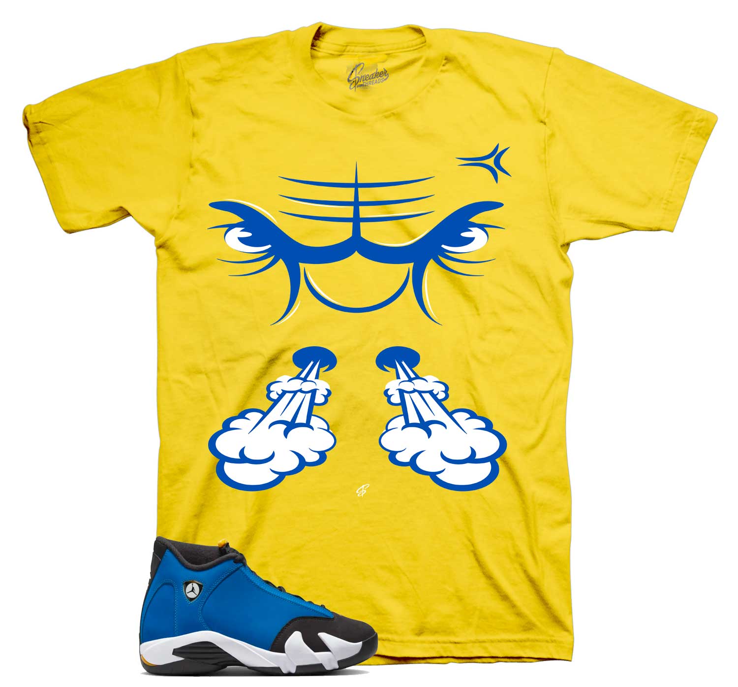 Retro 14 Laney Shirt - Raging Face - Yellow