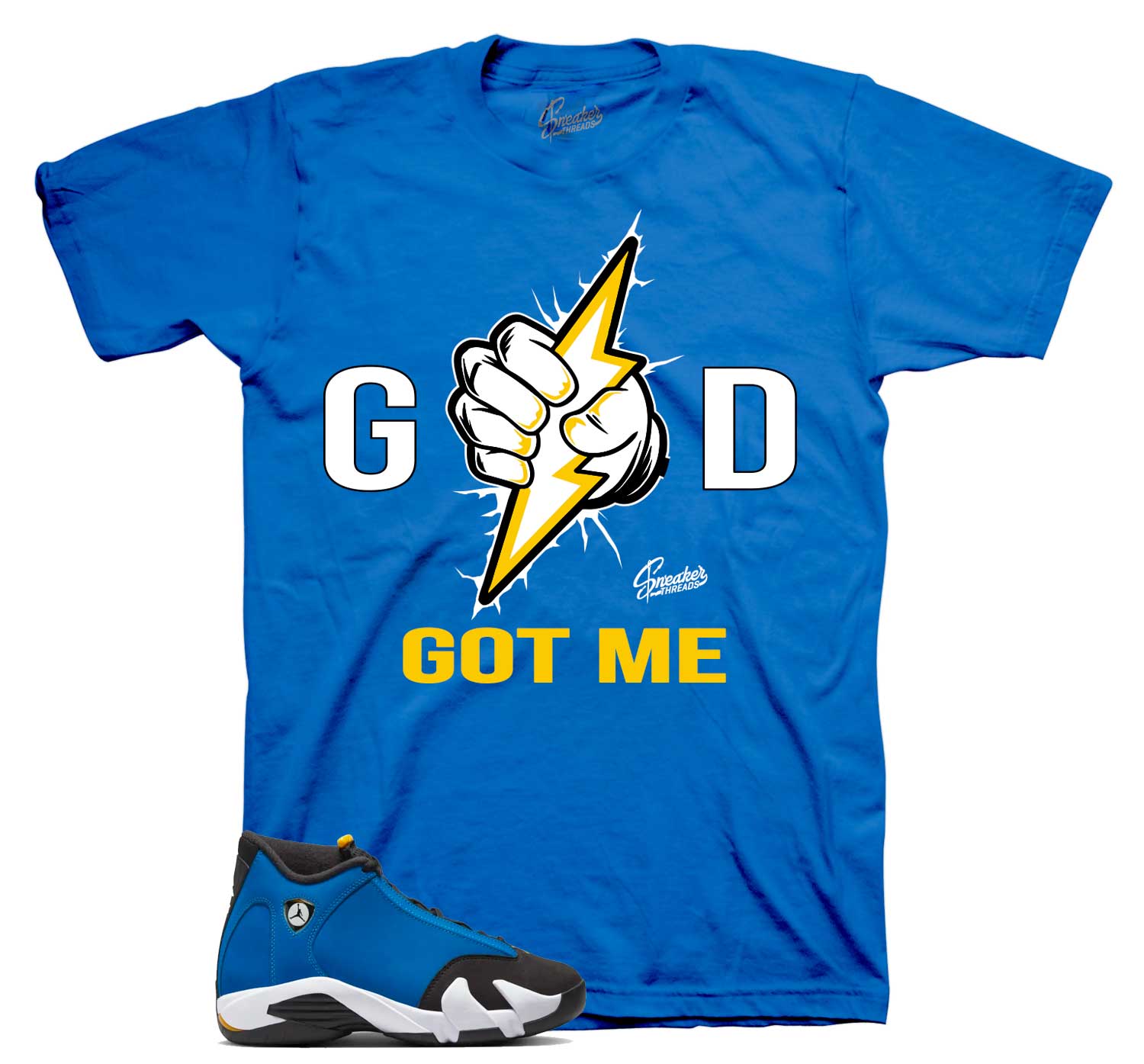 Retro 14 Laney Shirt - God Got Me - Blue