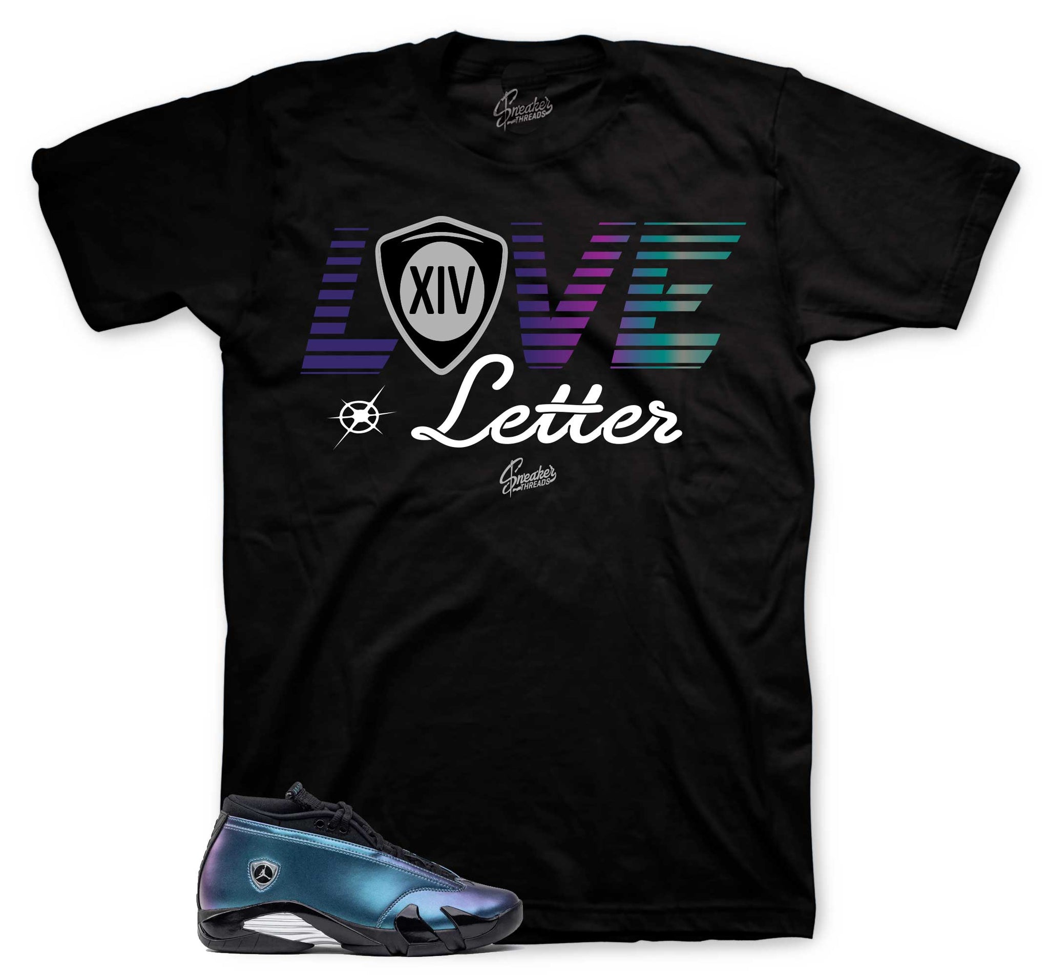 Retro 14 Love Letter Shirt - Letter - Black