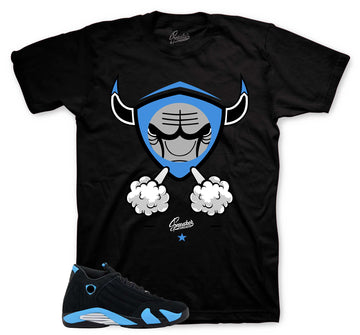 Retro 14 University Blue Shirt - Toro - Black