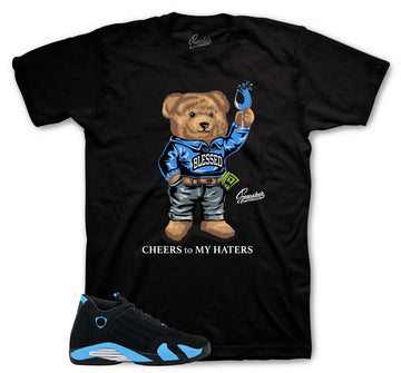 Retro 14 University Blue Shirt - Cheers Bear - Black