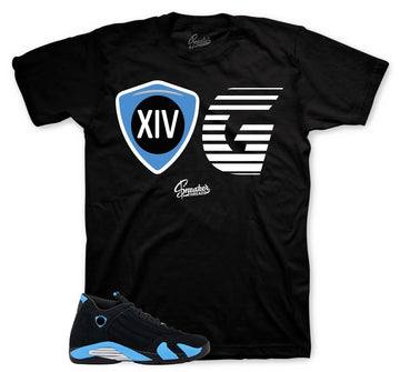 Retro 14 University Blue Shirt - OG - Black