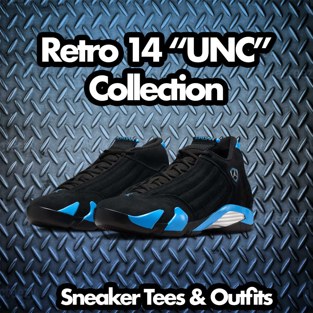 Retro 14 University Blue Shirt - Shield - White