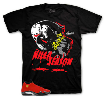 Retro 14 Challenge Red Shirt - Killa Season - Black
