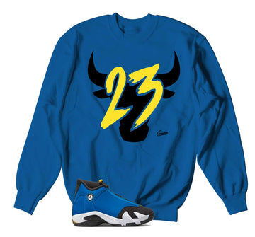 Retro 14 Laney Sweater - Toro - Blue