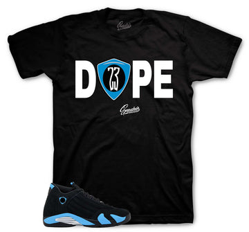 Retro 14 University Blue Shirt - D23 - Black
