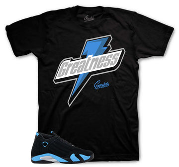 Retro 14 University Blue Shirt - Greatness - Black