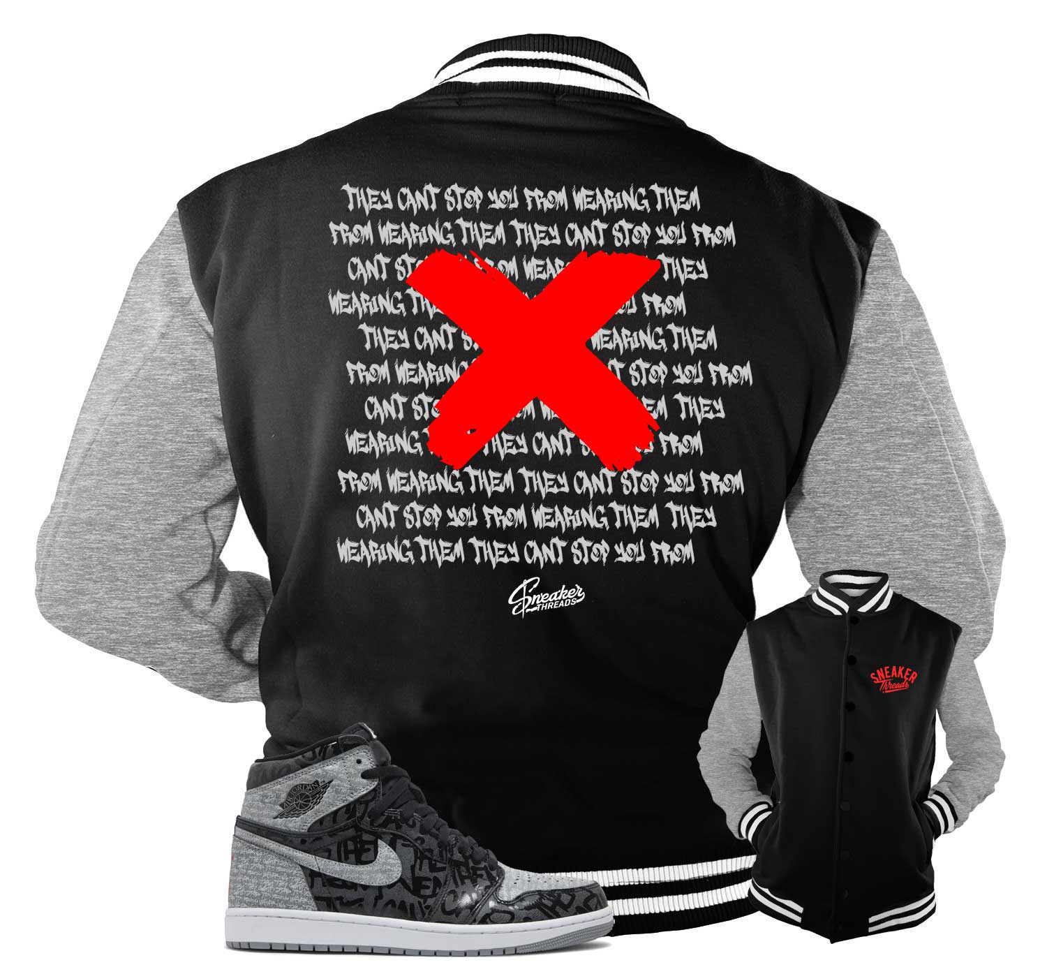 Retro 1 Rebellionaire Satin Jacket - XBanned - Black