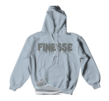 Retro 2 Cool Grey Hoody - Finesse - Light BLue