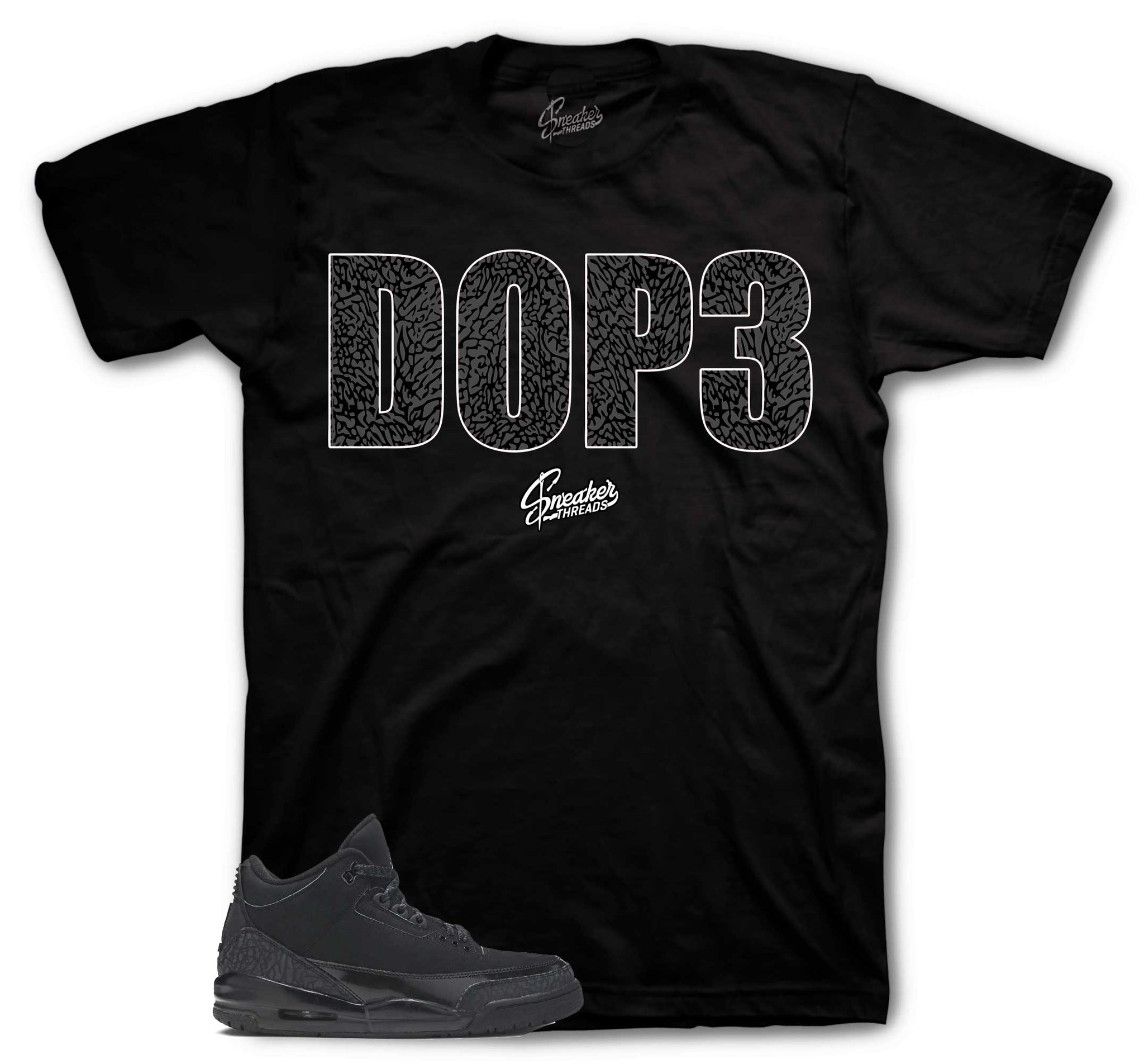 Retro 3 Black Cat Shirt - D3 - Black