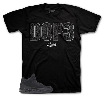 Retro 3 Black Cat Shirt - D3 - Black