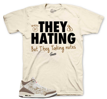Retro 3 Laser Palomino Shirt - They Hating - Sail