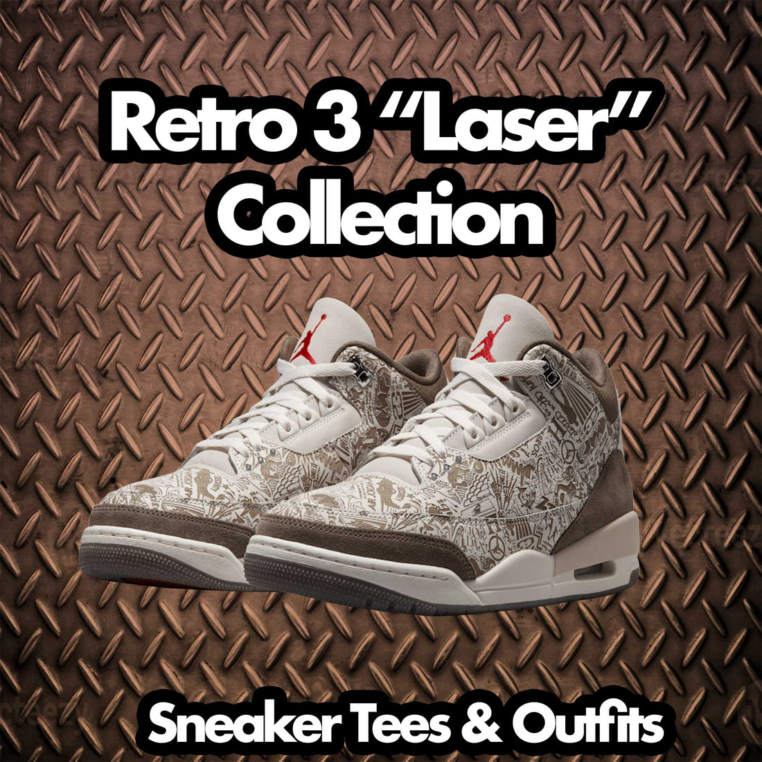 Retro 3 Laser Palomino Shirt - War Bully - White