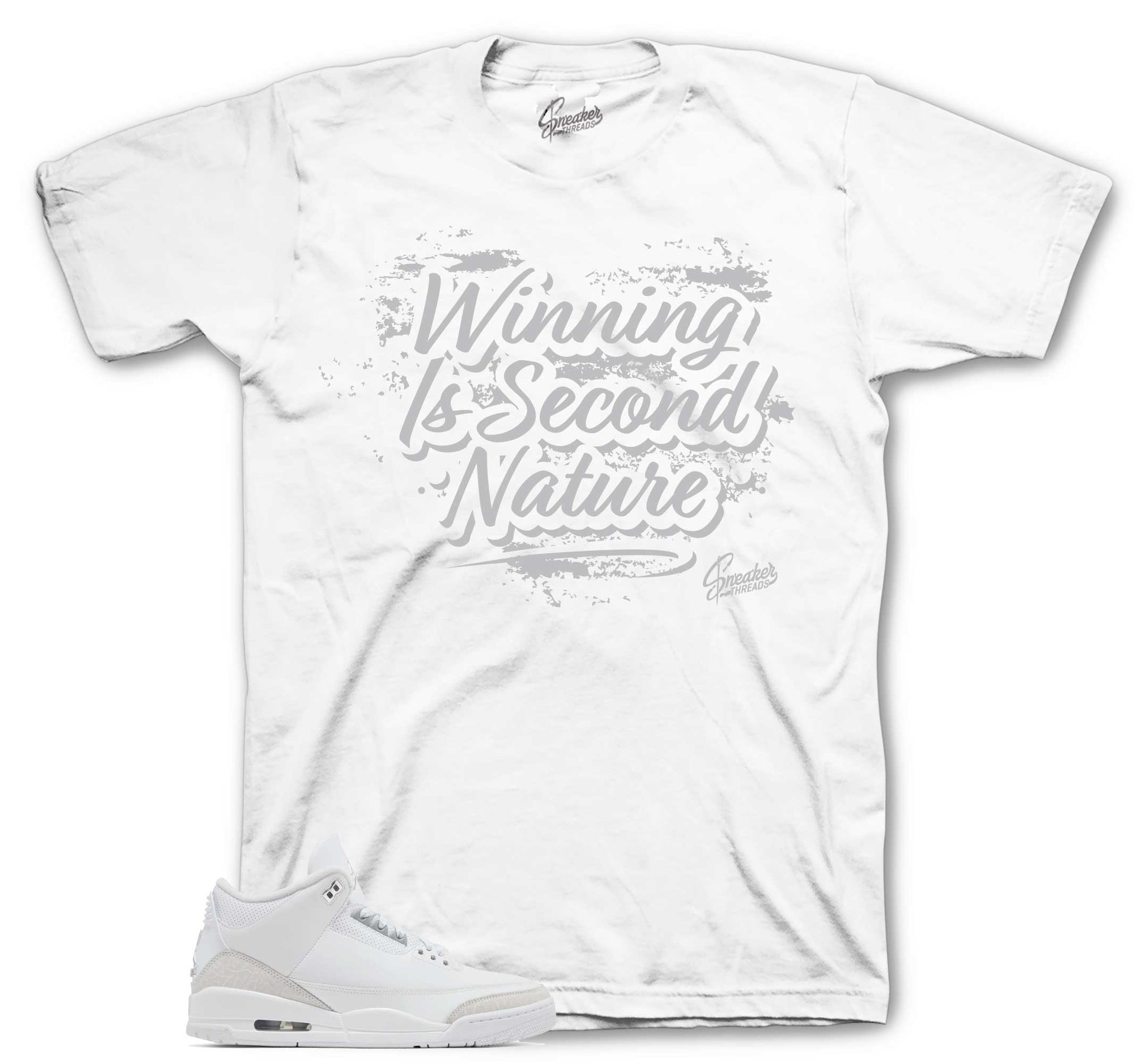 Retro 3 Pure Money Shirt - Second Nature - White
