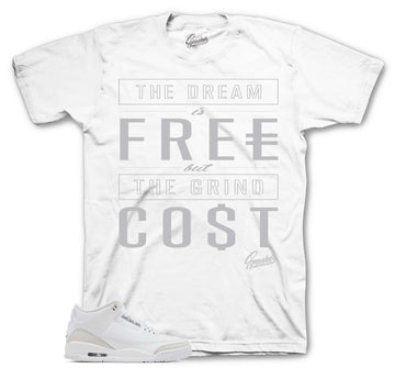 Retro 3 Pure Money Shirt - Cost - White