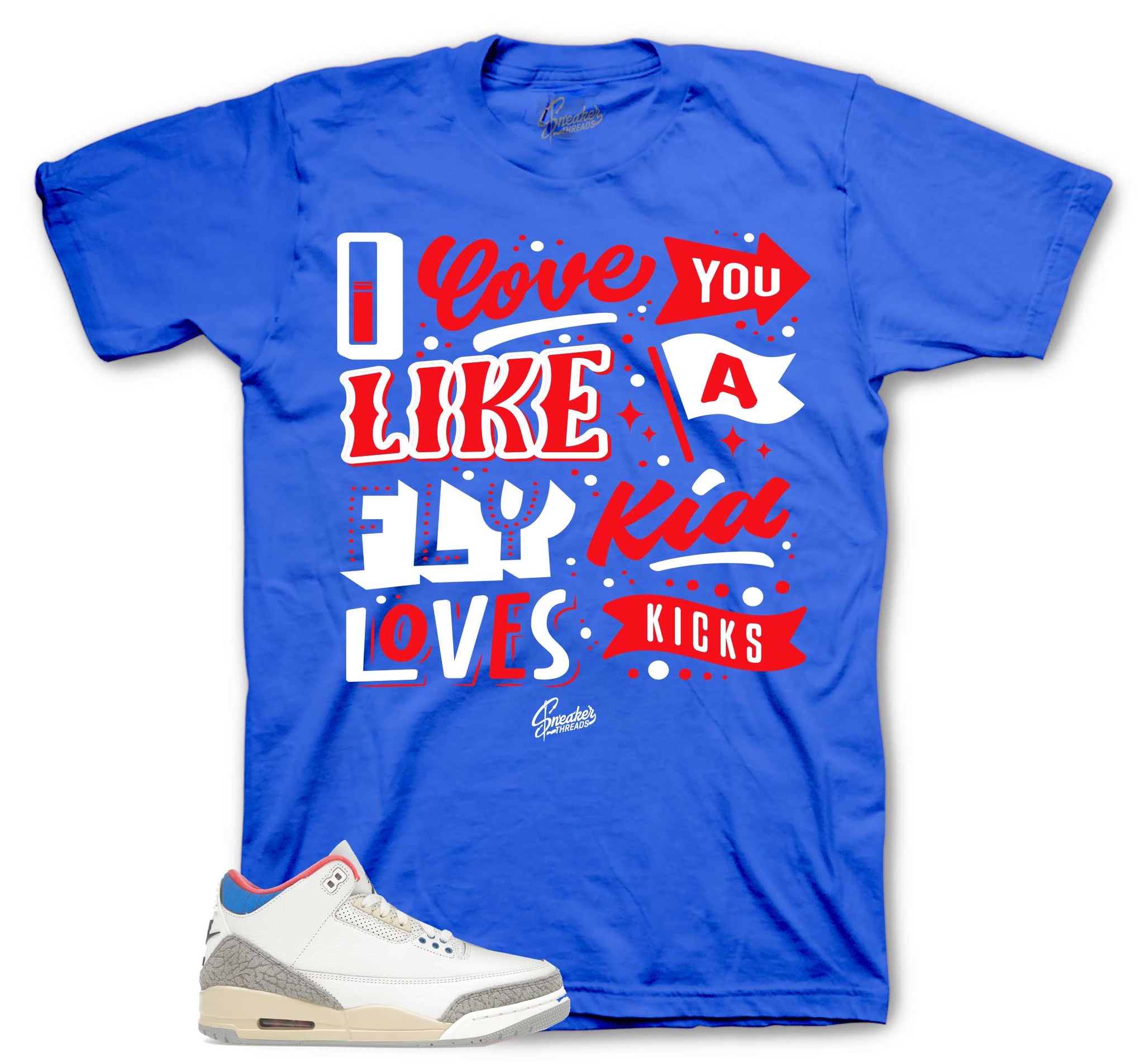 Retro 3 Seoul Shirt - love kicks - Blue