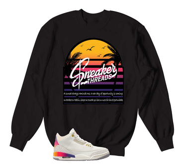 Retro 3 Sunset Sweater - ST Sunset - Black