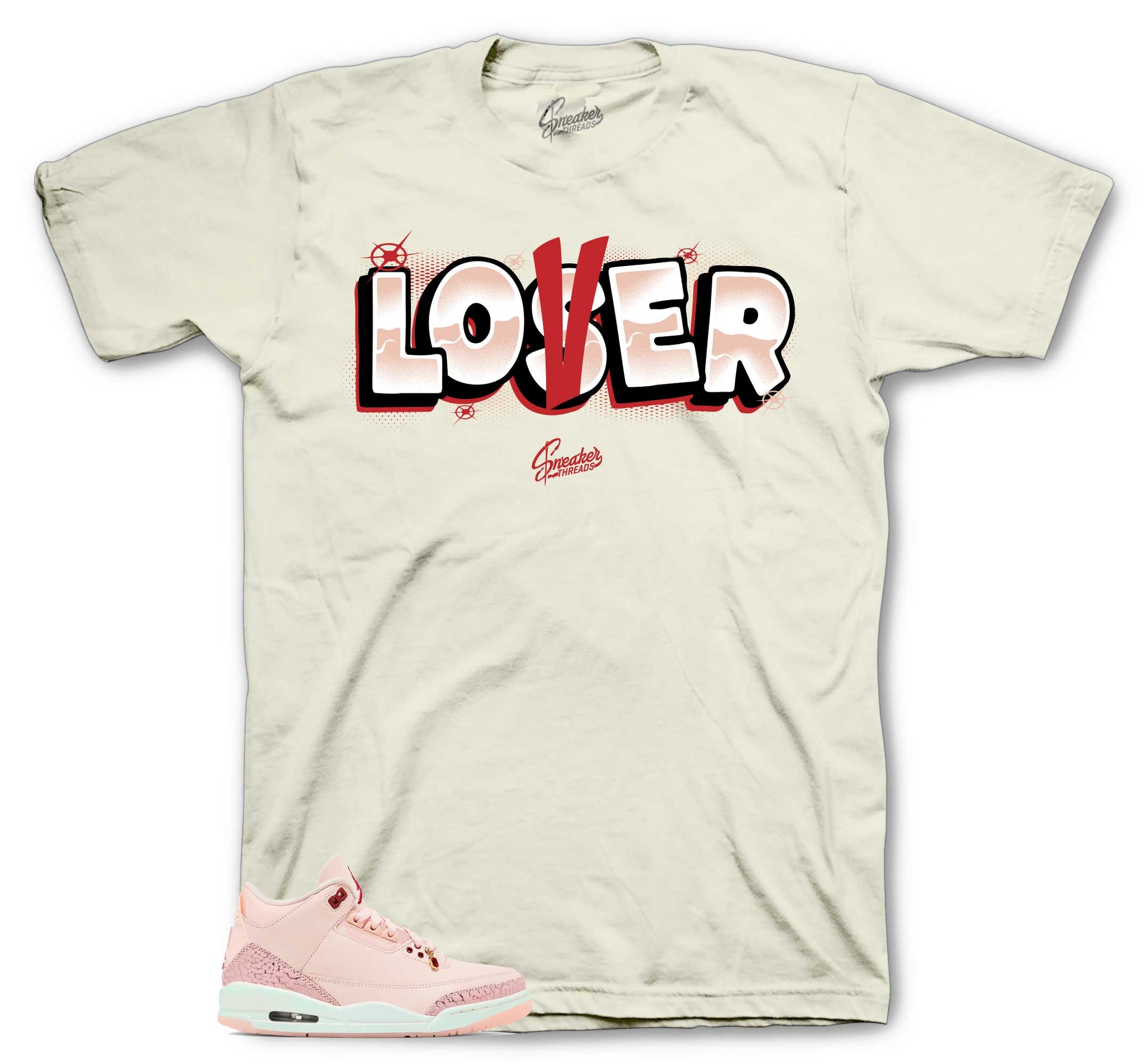 Retro 3 Valentines Day Shirt - Lover Loser - Sail