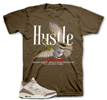 Retro 3 Laser Palomino Shirt - Hustle Bird - Brown