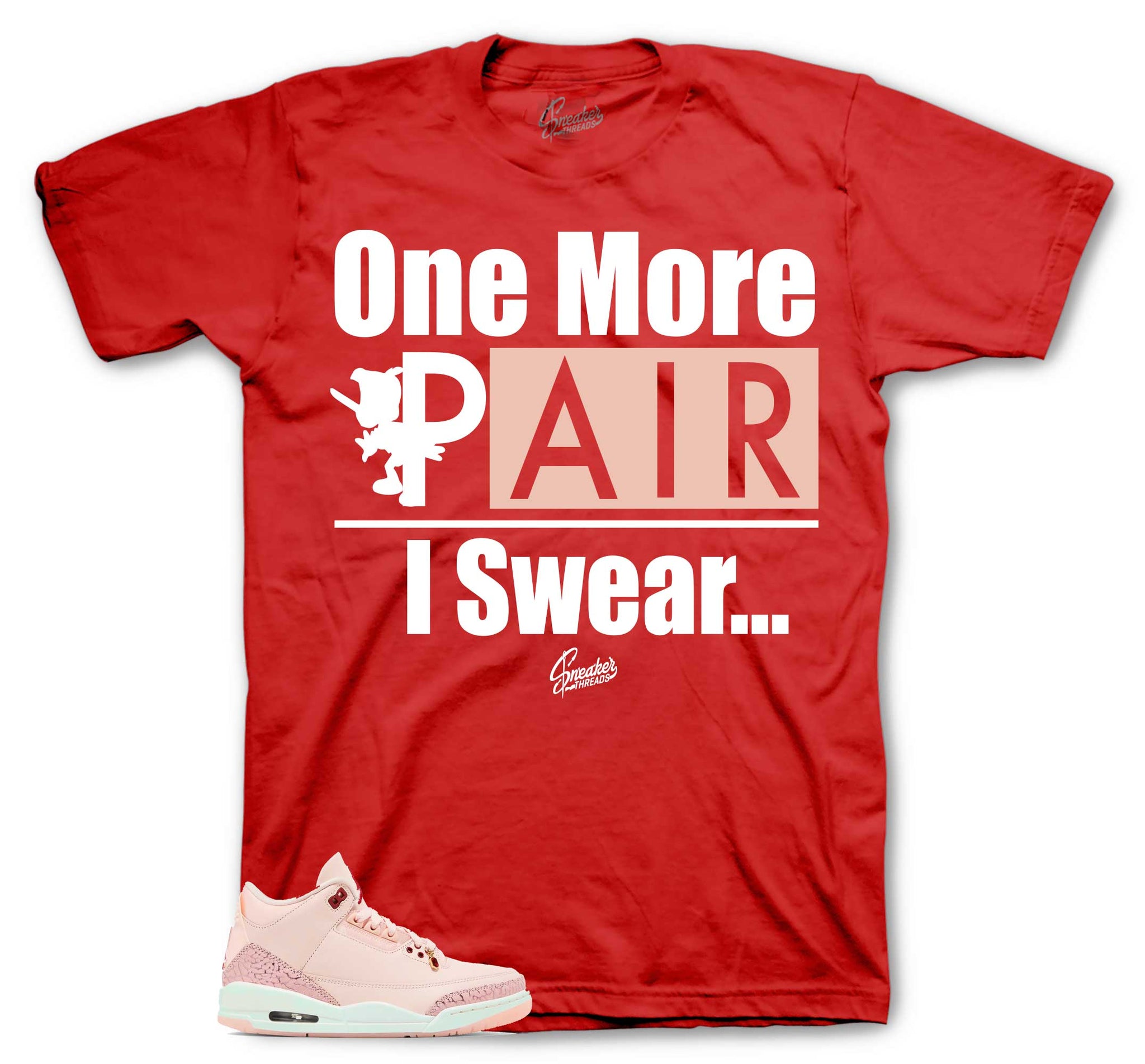 Retro 3 Valentines Day Shirt - One More Pair - Gym Red