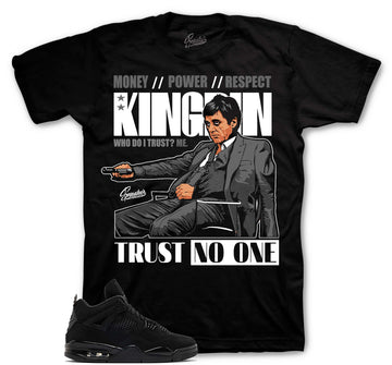 Retro 4 Black Cat Shirt - Trust issues - Black