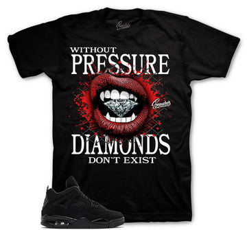 Retro 4 Black Cat Shirt - Pressure- Black