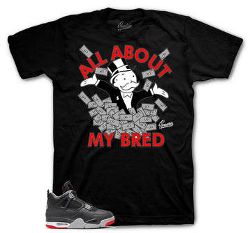 Retro 4 Bred Shirt - My Bred - Black