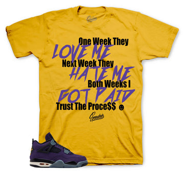 Retro 4 Imperial Purple Shirt - Trust The Process