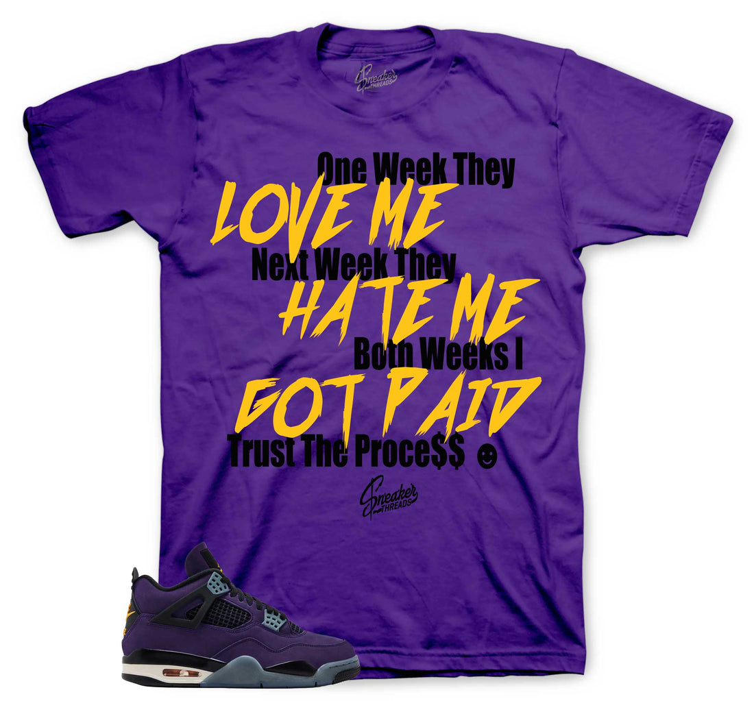 Retro 4 Imperial Purple Shirt - Trust The Process