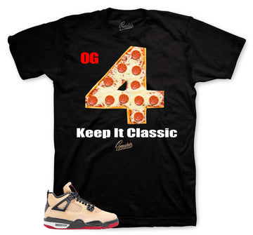 Retro 4 Pizza Shirt - Keep It Classic - Black