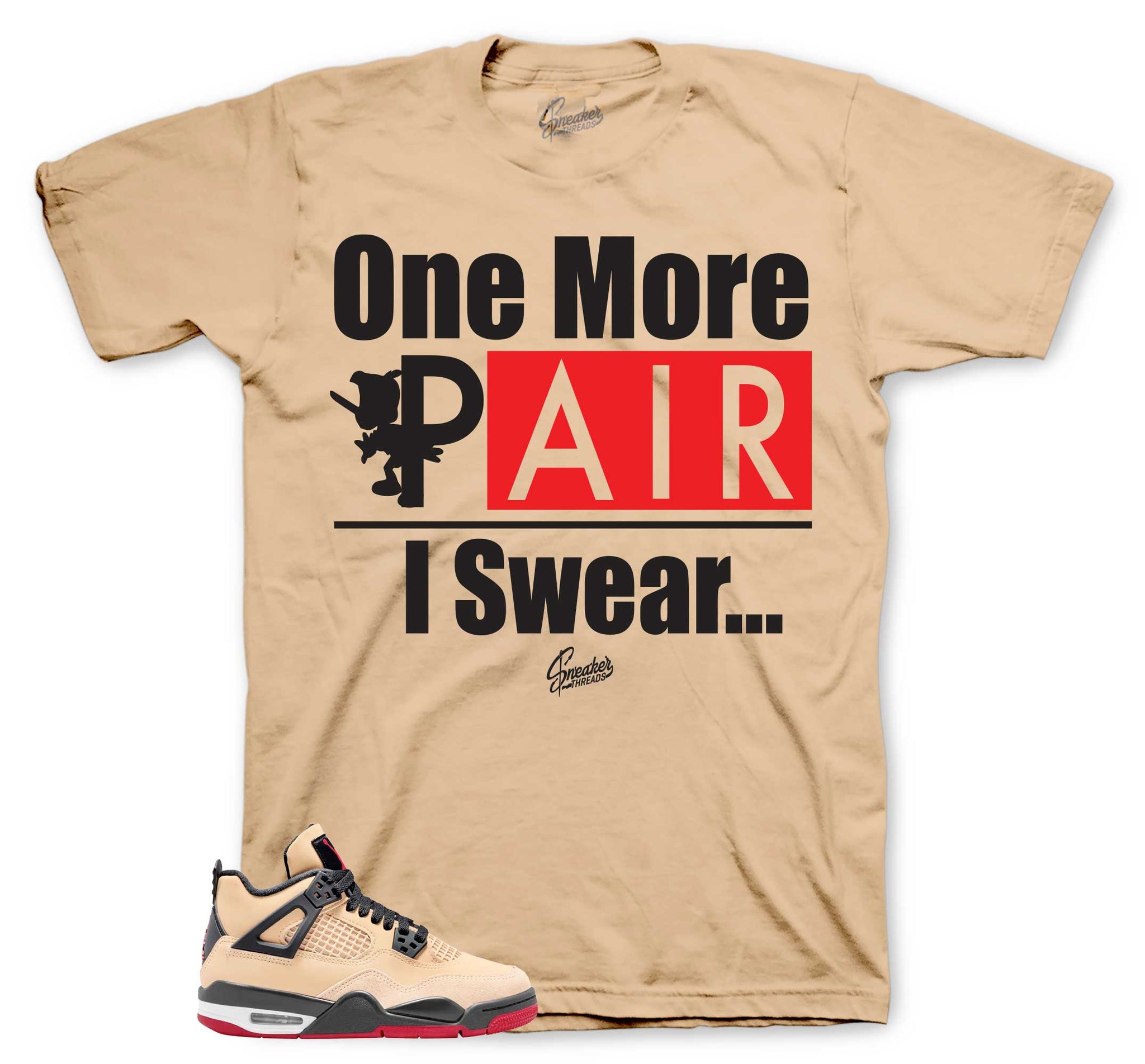 Retro 4 Pizza Shirt - One More Pair - Tan