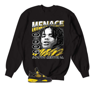 Retro 4 Yellow Thunder Sweater - Nineties - Black