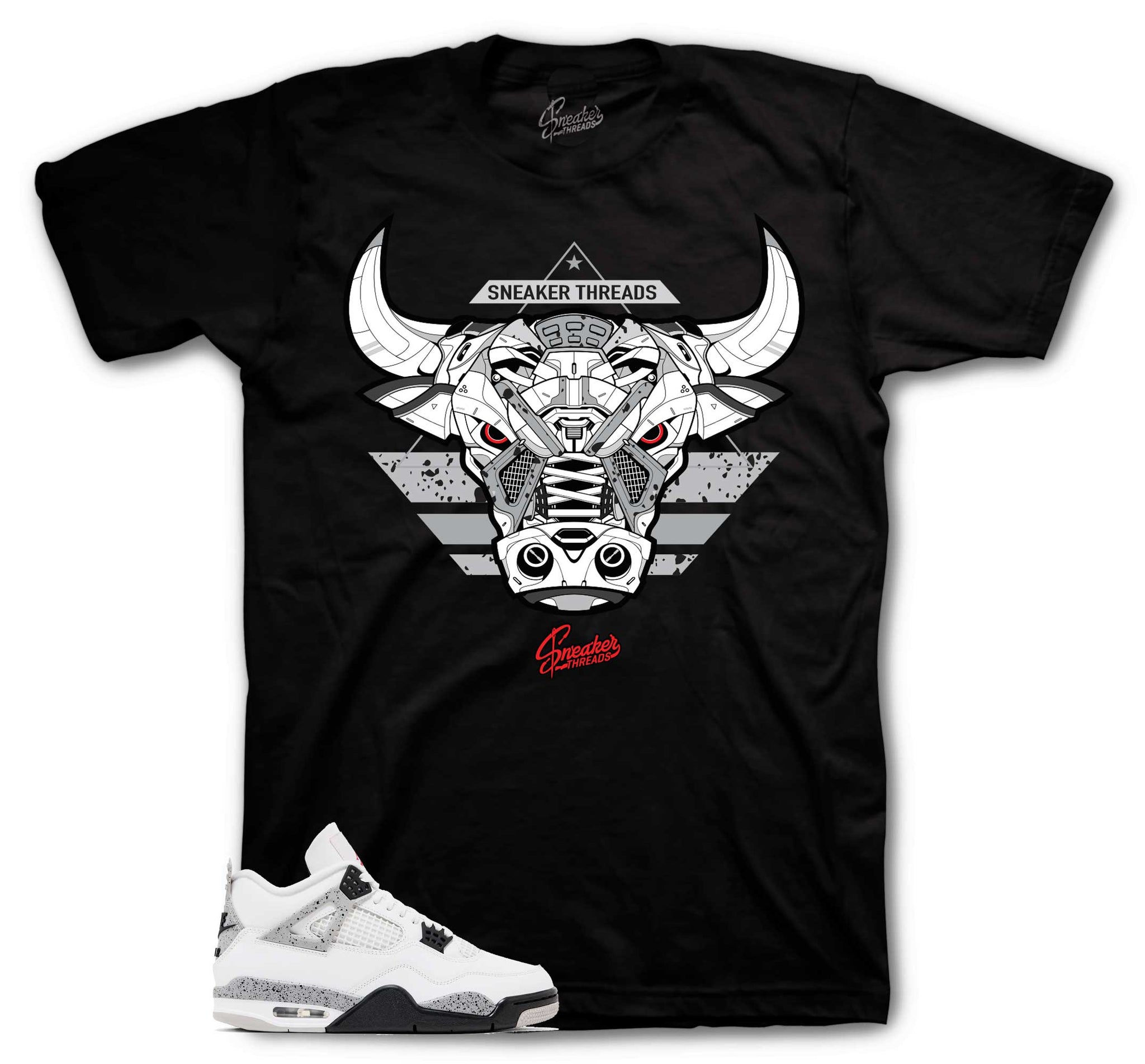 Retro 4 White Cement Shirt - War Bully